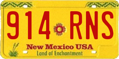 NM license plate 914RNS