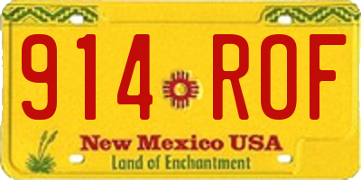 NM license plate 914ROF