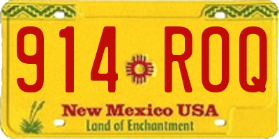 NM license plate 914ROQ