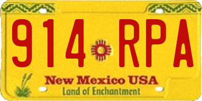 NM license plate 914RPA