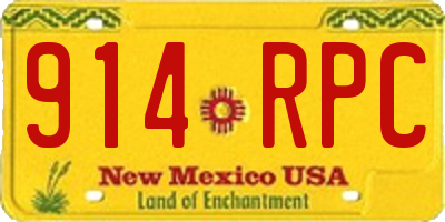 NM license plate 914RPC