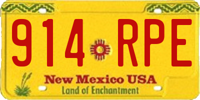 NM license plate 914RPE