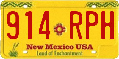 NM license plate 914RPH