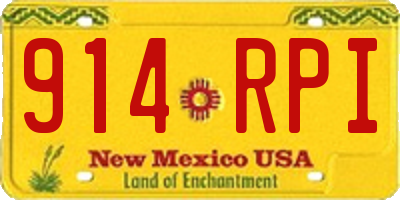NM license plate 914RPI