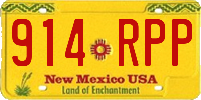 NM license plate 914RPP