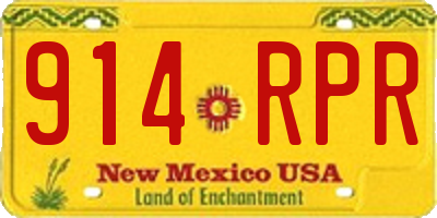 NM license plate 914RPR