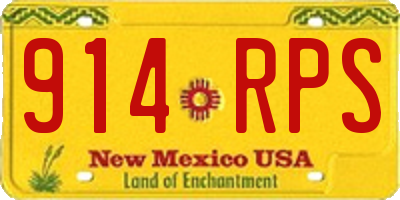 NM license plate 914RPS