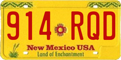 NM license plate 914RQD