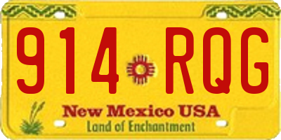 NM license plate 914RQG