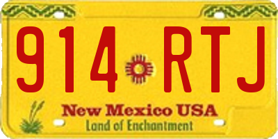 NM license plate 914RTJ