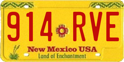 NM license plate 914RVE