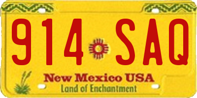 NM license plate 914SAQ