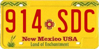 NM license plate 914SDC