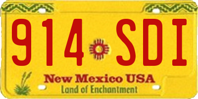 NM license plate 914SDI