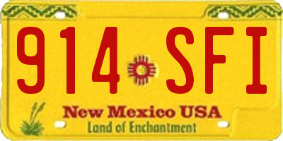 NM license plate 914SFI