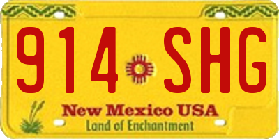 NM license plate 914SHG