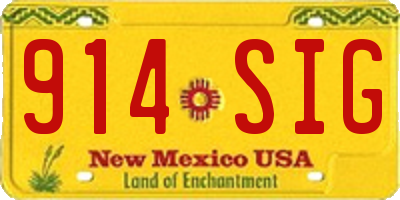 NM license plate 914SIG