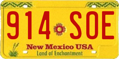 NM license plate 914SOE