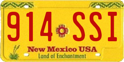 NM license plate 914SSI
