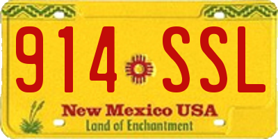 NM license plate 914SSL