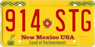 NM license plate 914STG