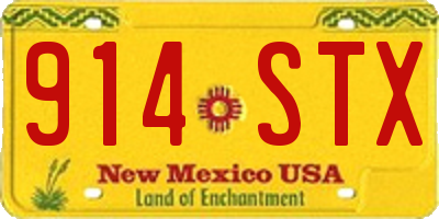 NM license plate 914STX