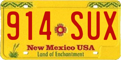 NM license plate 914SUX