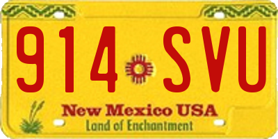 NM license plate 914SVU
