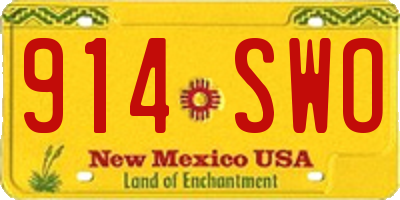 NM license plate 914SWO
