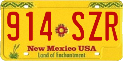 NM license plate 914SZR
