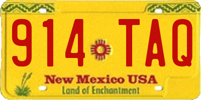 NM license plate 914TAQ