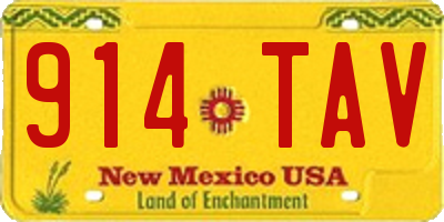 NM license plate 914TAV