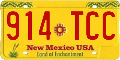 NM license plate 914TCC