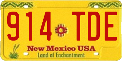 NM license plate 914TDE