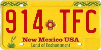 NM license plate 914TFC