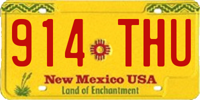NM license plate 914THU