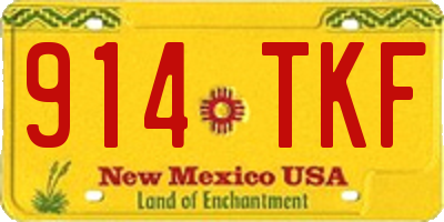 NM license plate 914TKF