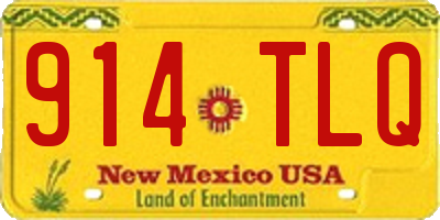NM license plate 914TLQ