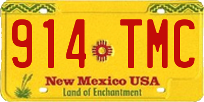 NM license plate 914TMC