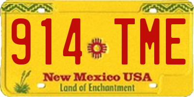 NM license plate 914TME