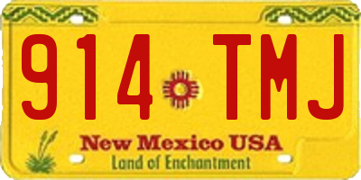 NM license plate 914TMJ