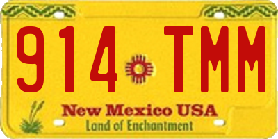 NM license plate 914TMM