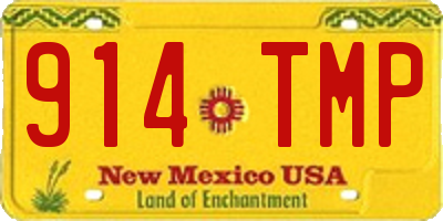 NM license plate 914TMP