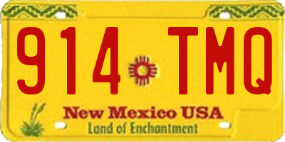 NM license plate 914TMQ