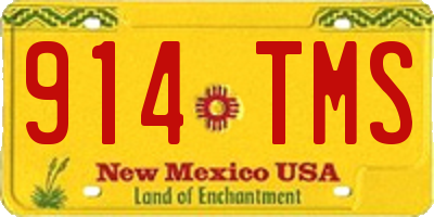 NM license plate 914TMS