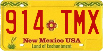 NM license plate 914TMX