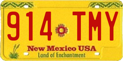NM license plate 914TMY