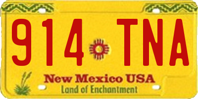 NM license plate 914TNA