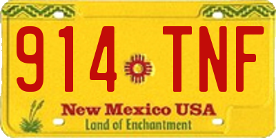 NM license plate 914TNF