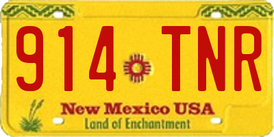 NM license plate 914TNR